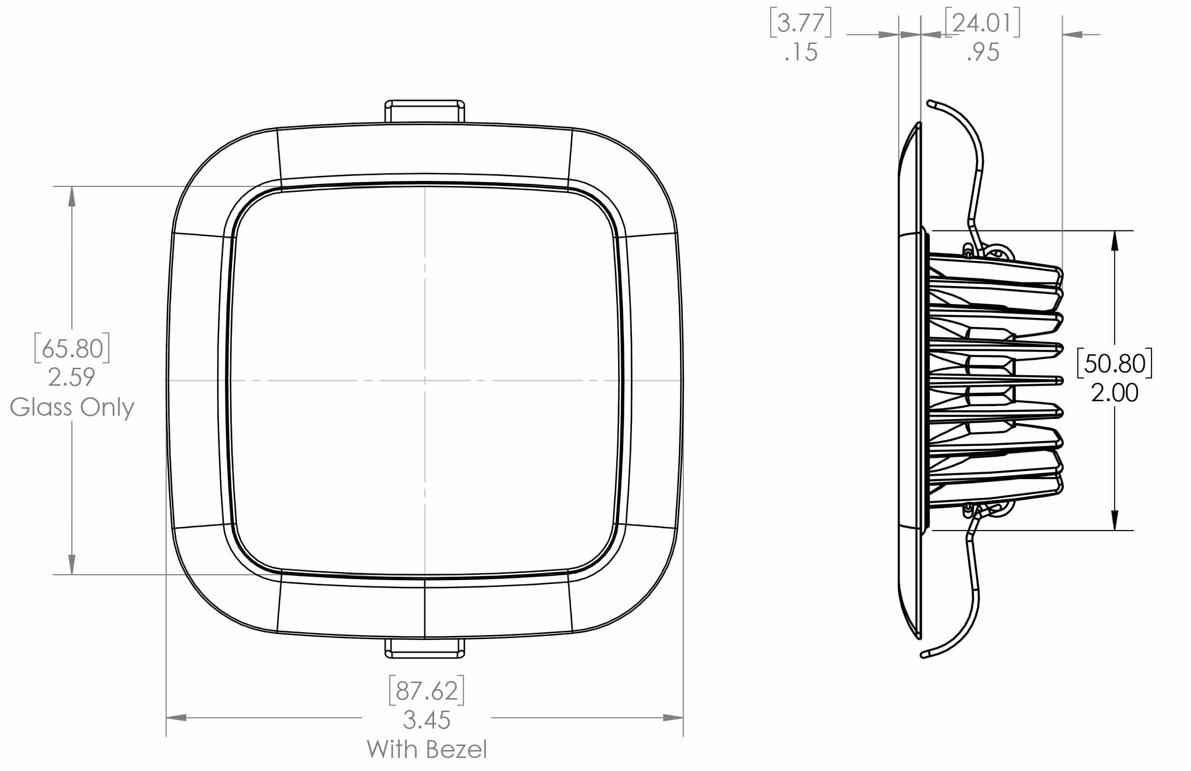116117 C Square Mirage LED Down Light